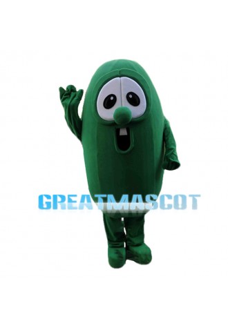 Cheering Cucumber Cartoon Mascot Costume 