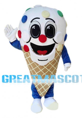 Deluxe Cartoon Ice Cream Cone Mascot Costume 