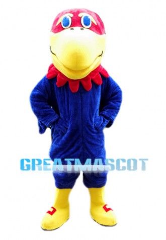 Red Head Blue Eagle Animal Mascot Costume