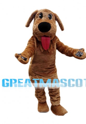 Lively Golden Dog Mascot Costume 