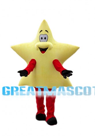 Cheerful Star Cartoon Mascot Costume 