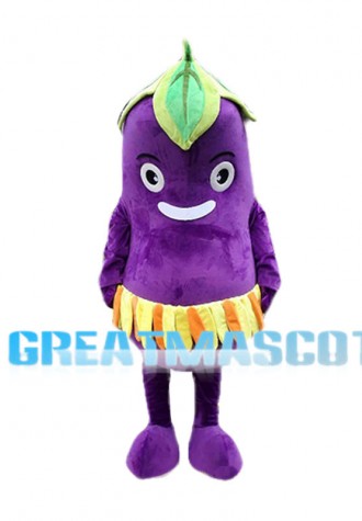 Naughty Cartoon Eggplant Mascot Costume 