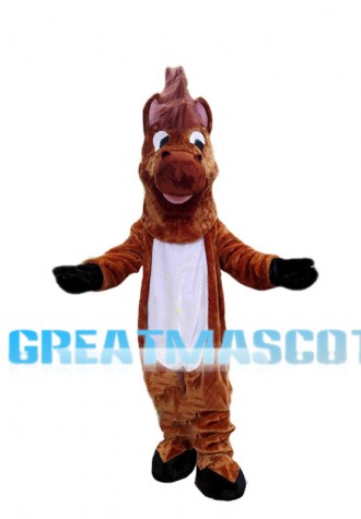 Lovely Brown Horse Mascot Costume