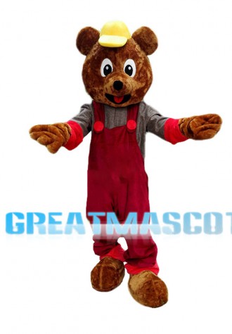 Lovely Gardener Bear Mascot Costume 