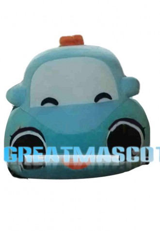 Cute Cartoon Blue Beetle Car Mascot Costume 
