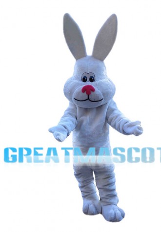 Pure White Rabbit Mascot Costume 