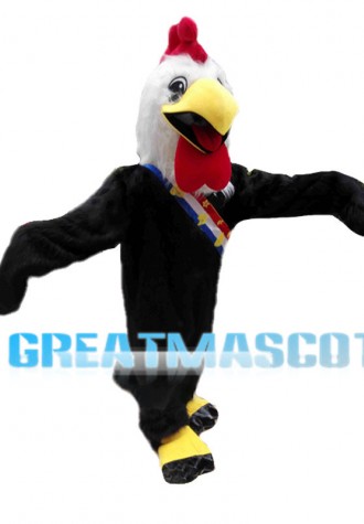 White Head Rooster King Mascot Costume 