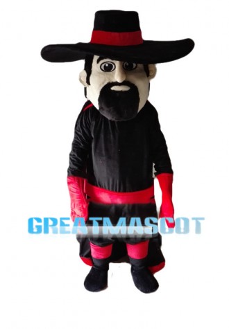 Black Cavalier Mascot Costume