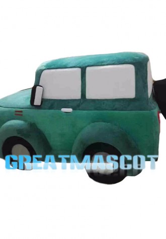 Deluxe Green Jeep Car Cartoon Mascot Costume 