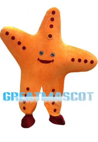 Huge Yellow Starfish Cartoon Mascot Costume 
