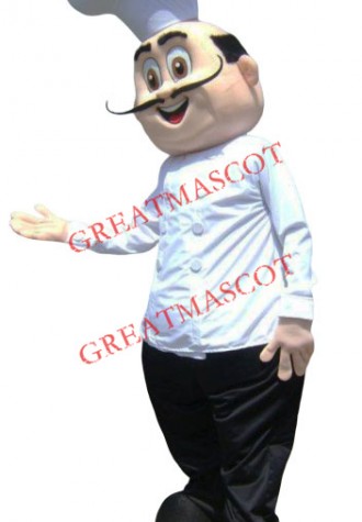 Happy Lightweight Chef Mascot Costume