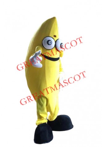 Smiling Banana Mascot Costume