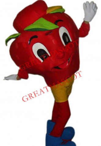 Happy Strawberry Mascot Costume