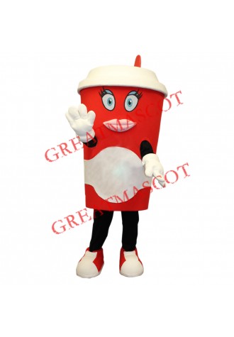 Beautiful Coffee Cup Mascot Costume