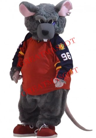 High Quality Sport Rat Mascot Costume