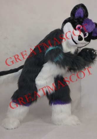Super Cute Black Dog Mascot Costume