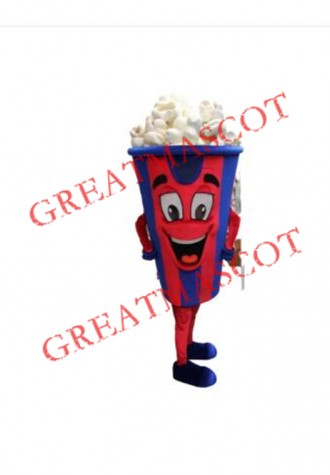 Happy Popcorn Mascot Costume