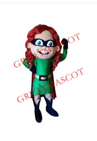 High Quality Super Girl Mascot Costume