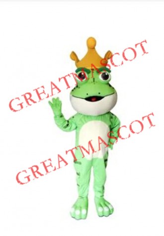 Super Cute King Frog Mascot Costume