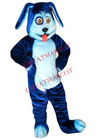 Super Cute Blue Dog Mascot Costume