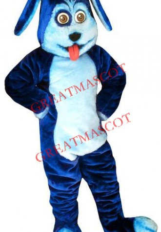 Super Cute Blue Dog Mascot Costume