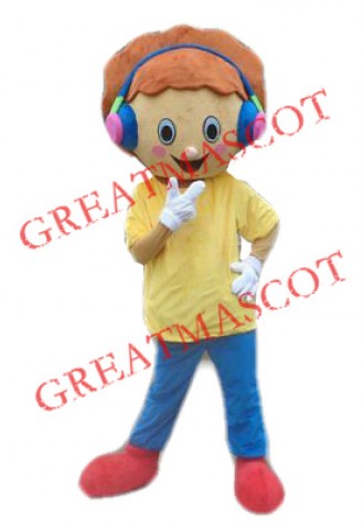 Music Boy Mascot Costume