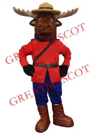 Safety Moose Mascot Costume