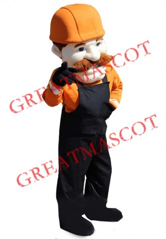 Old Builder Mascot Costume
