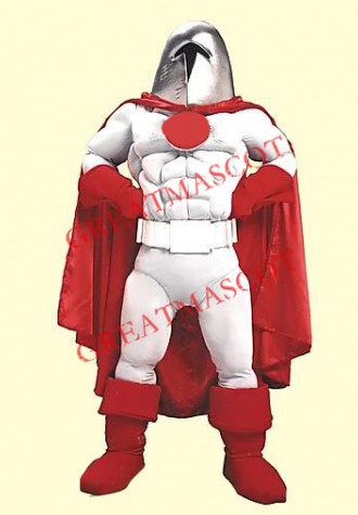 Power Muscular Warrior Mascot Costume