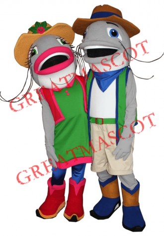 The Catfish Couple Mascot Costume