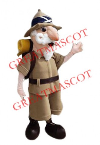 Old Explorer Mascot Costume