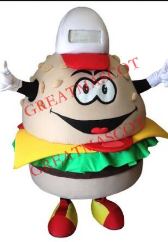 Happy Burger Mascot Costume
