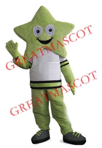 Red Star Man Mascot Costume