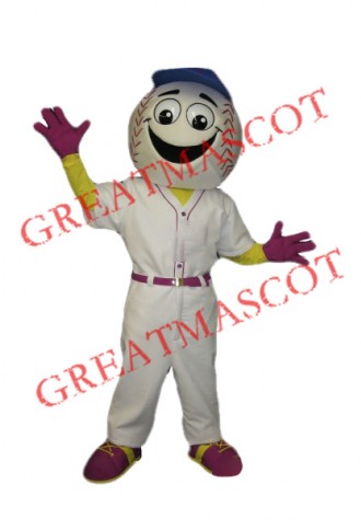 Happy Baseball Man Mascot Costume