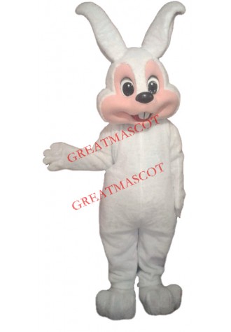 All White Easter Bunny Mascot Costume
