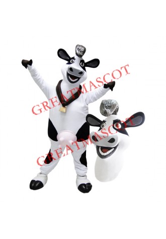 Black & White Cow Mascot Costume