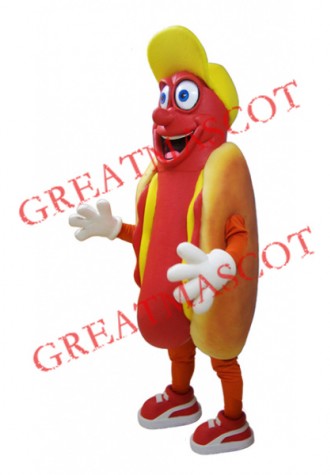 Smiling Hot Dog Mascot Costume