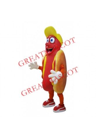 Smiling Hot Dog Mascot Costume