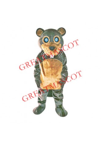 Cute Brown Beaver Mascot Costume