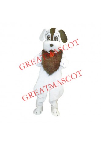 All White Dog Mascot Costume