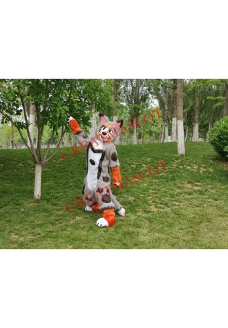Colorful Husky Dog Wolf Mascot Costume