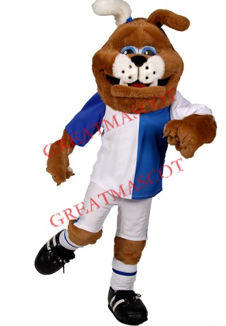 Friendly Bulldog Mascot Costume