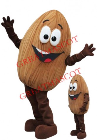 Cute Almond Mascot Costume