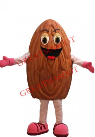 Happy Almond Mascot Costume