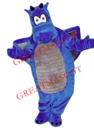 Funny Blue Dragon Mascot Costume