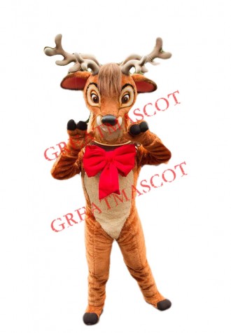 Friendly Realistic Deer Mascot Costume