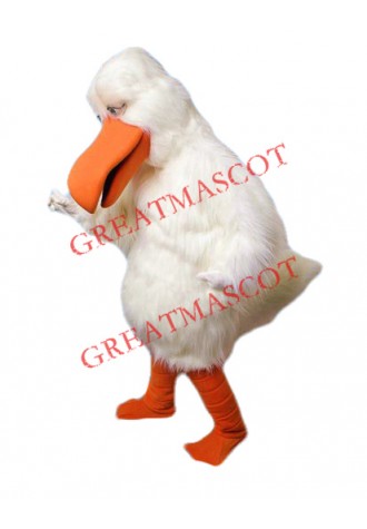 All White Bird Mascot Costume