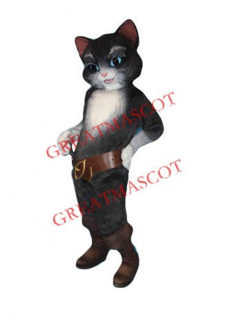Beautiful Black & White Cat Mascot Costume