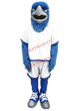 Sport Blue Hawk Mascot Costume