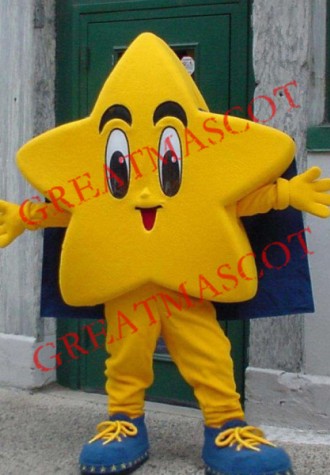 Happy Yellow Star Mascot Costume